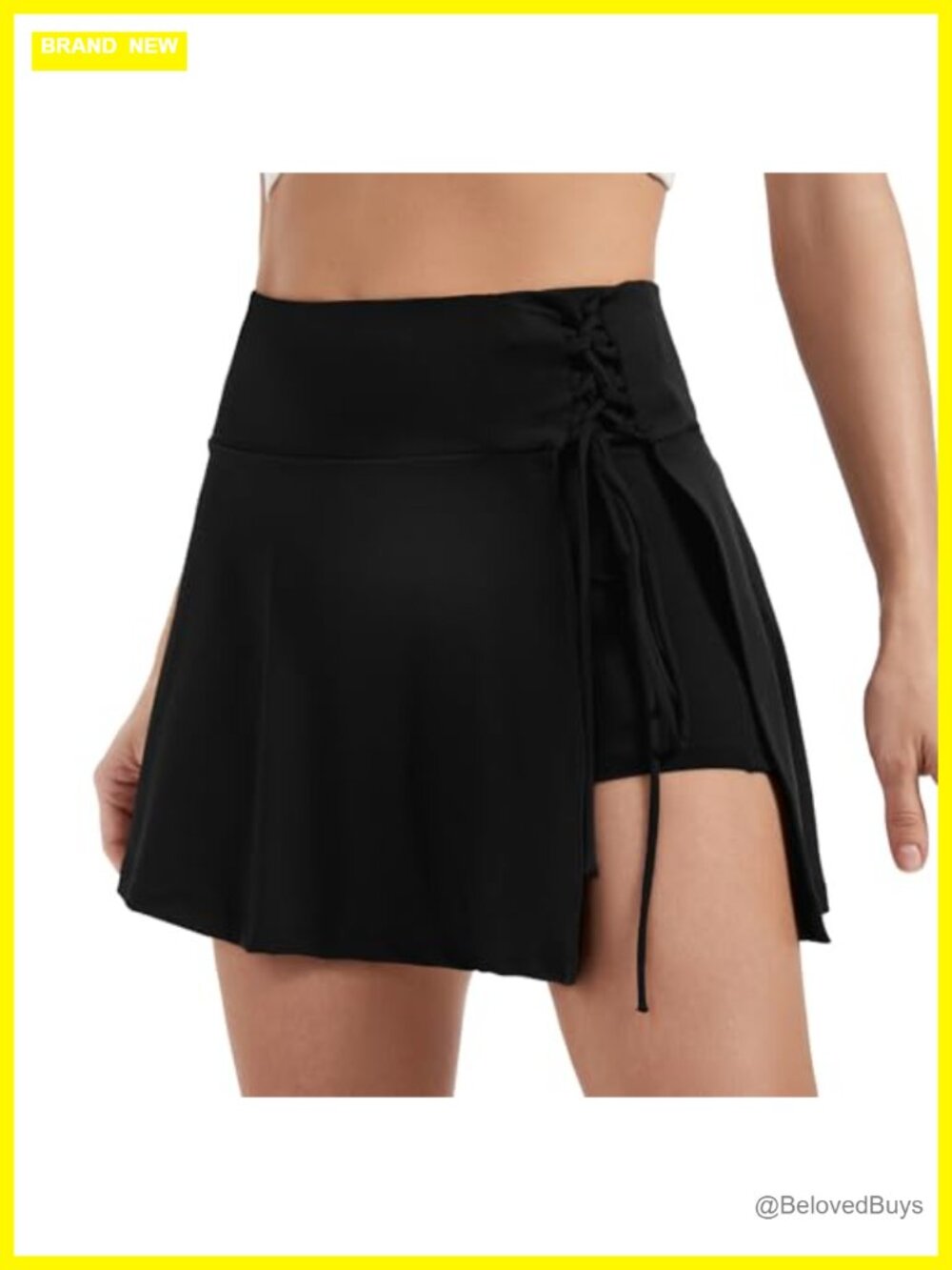 Women's Mini Tennis Skort High Waisted Athletic Skirt with Pockets Slit